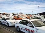 An image of taxis at Brisbane Airport